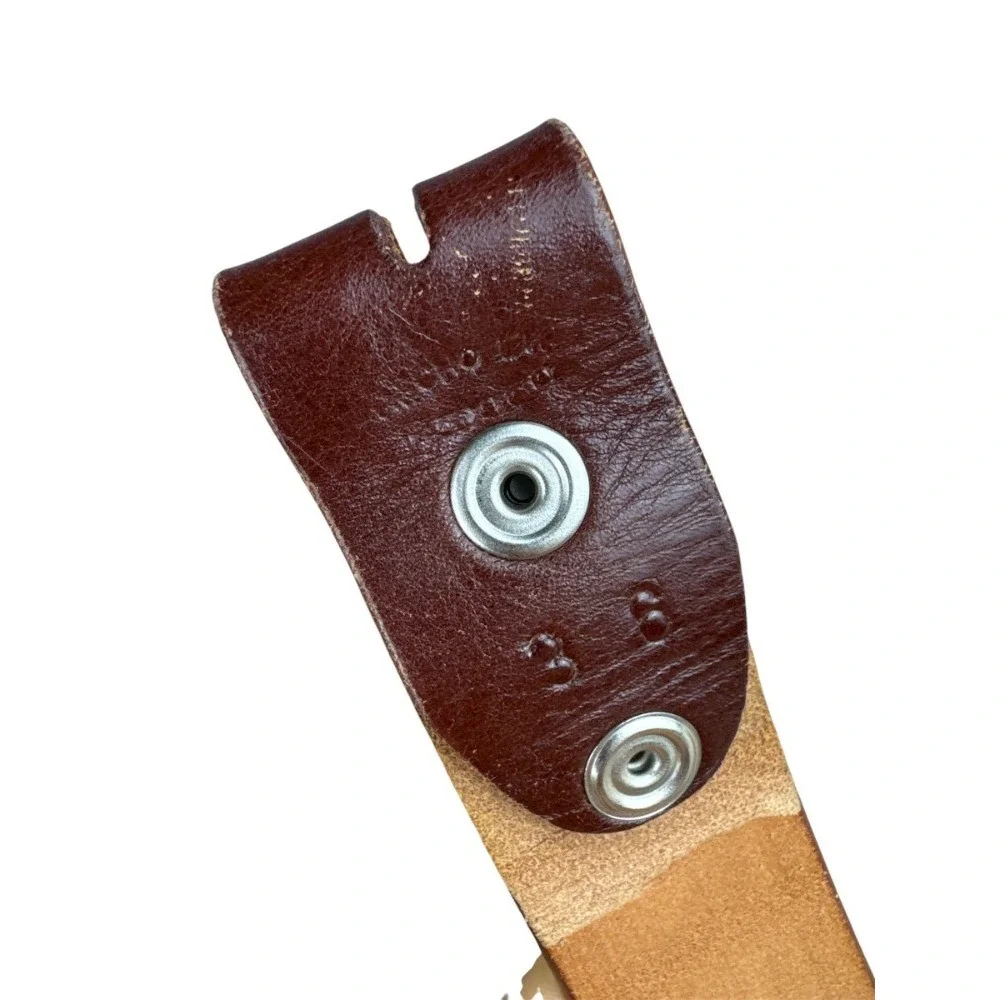 Vintage Brown Leather Horse Belt Size 36 Made in Mexico Western Equestrian